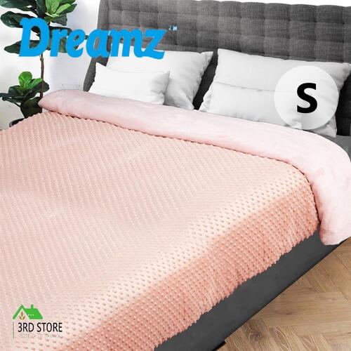 Dreamz Weighted Blanket Cover Quilt Duvet Doona Single Bed Warm Relax Pink