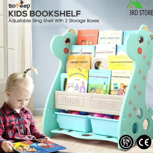 BoPeep Kids Bookshelf Bookcase Magazine Rack Organiser Shelf Children Storage