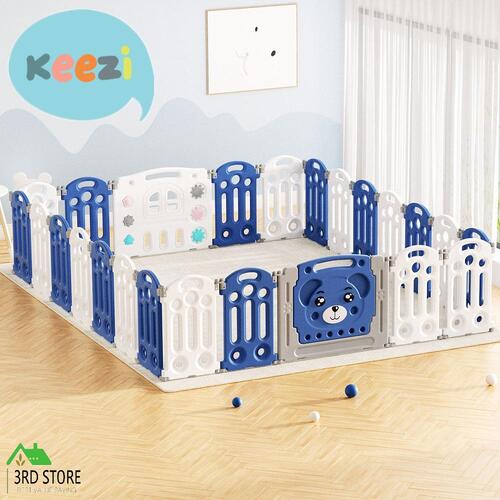 Keezi Kids Baby Playpen 24 Panels Safety Gate Toddler Fence Barrier Play Game