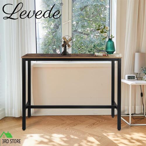 Levede High Bar Table Nordic Industrial Stylish Modern Pub Wood 120CMX40CM