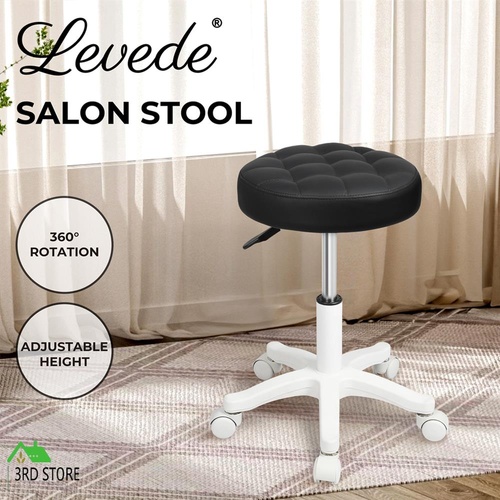 Levede Bar Stools Rolling Salon Chairs Swivel Stool Adjustable Height Work SPA