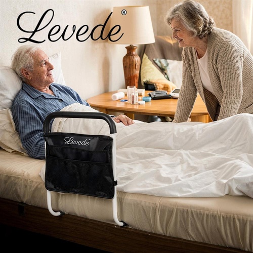 Levede Bed Rail Safety Bed Assist Rail Grab Handrail Adjustable Elderly Antislip