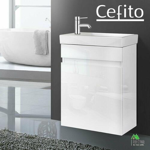 Cefito Bathroom Vanity Basin Cabinet Sink Storage Wall Mounted Ceramic 400mm