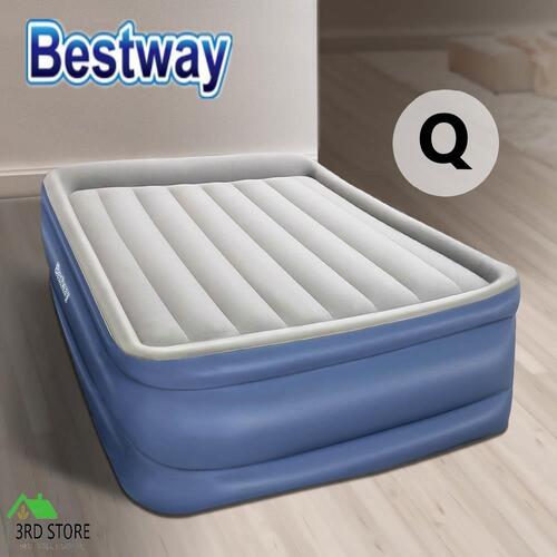 Bestway Air Bed Beds Queen Size Mattress 56cm Premium Inflatable Built-in Pump