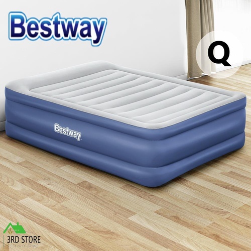 Bestway Queen Air Bed Inflatable Mattress Sleeping Mat Battery Built-in Pump