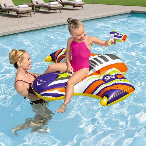 Bestway Spaceship Ride-On Pool Float Toy Floaties for Kids 45kg Capacity
