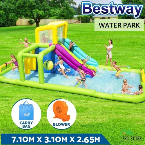 Bestway Inflatable Water Pack Pool Slide Castle Playground H2OGO Splash Course