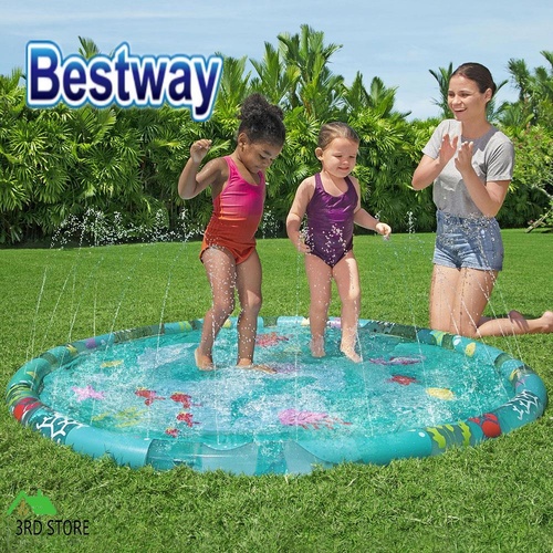 Bestway Kids Inflatable Pad Round Splash Pool Sprinkler Spray Toys Marine 165cm