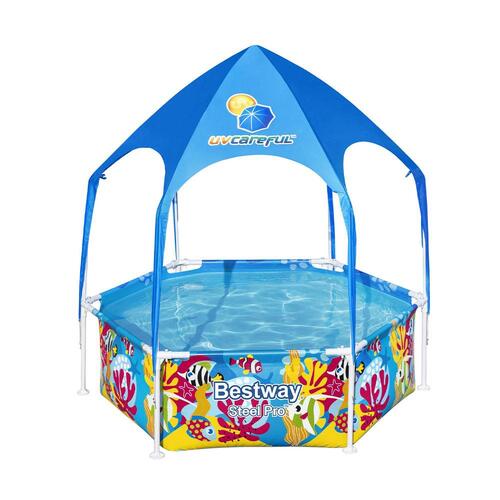 Bestway Swimming Pool Above Ground Plays Kids Steel Pro? Mist Shade Pools
