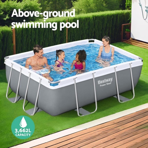 Bestway Swimming Pool Above Ground Pools Steel Filter Pump Pools 282x196x84cm