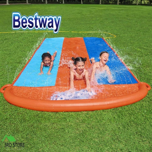 Bestway Water Slip And Slide Kids Inflatable Splash Toy Outdoor Triple 4.88M