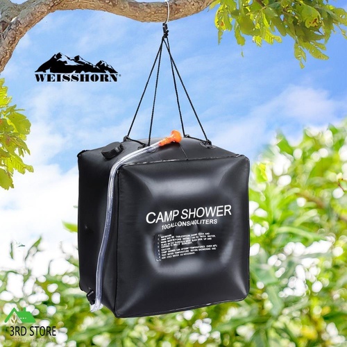 Weisshorn 40L Camp Shower Bag Portable Water Hose Camp Hiking Travel Outdoor