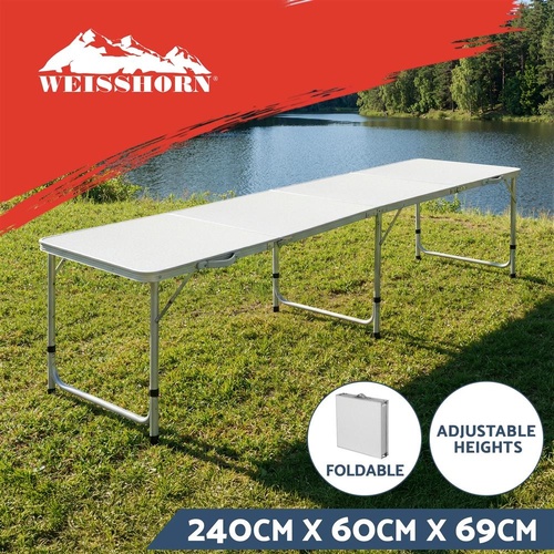 RETURNs Weisshorn Folding Camping Table Portable Family Picnic Garden 240CM