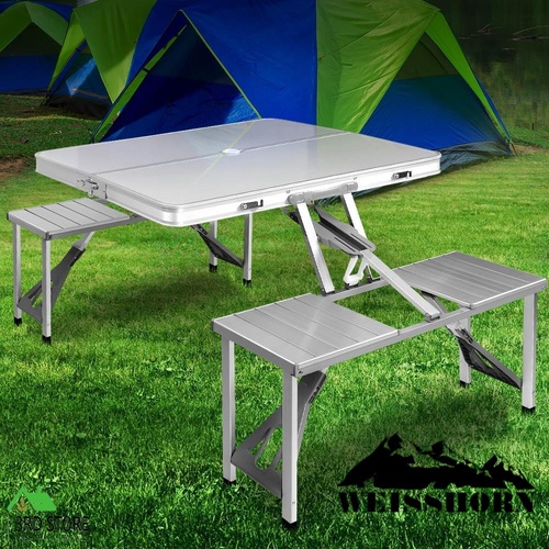 RETURNs Weisshorn Camping Table with Chairs Folding Outdoor Picnic Beach BBQ 85CM