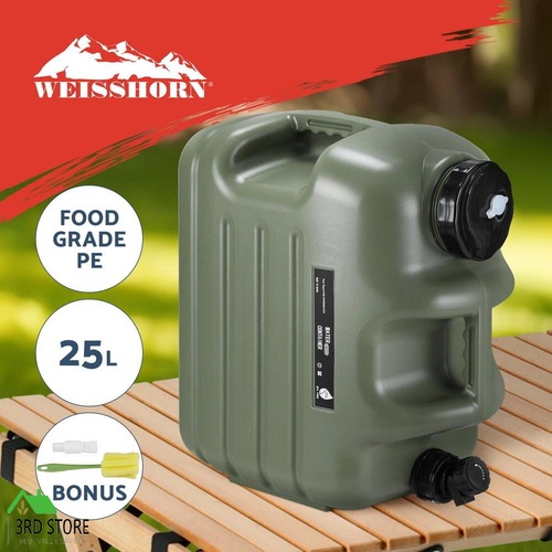 Weisshorn 25L Water Container Jerry Can Bucket Camping Outdoor Storage Tank