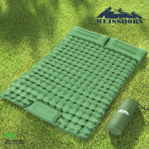 Weisshorn Self Inflating Mattress Camping Sleeping Mat Air Bed Pad Double Pillow