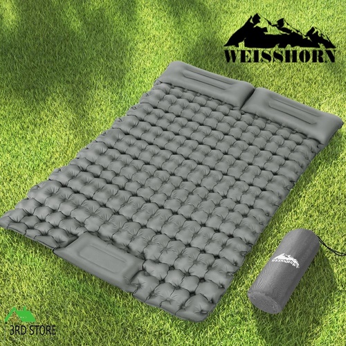 Weisshorn Self Inflating Mattress Camping Sleeping Mat Air Bed Double Pillow Bag