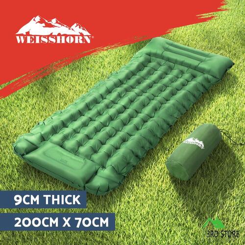 Weisshorn Self Inflating Mattress Camping Sleeping Mat Air Bed Pad Single Pillow