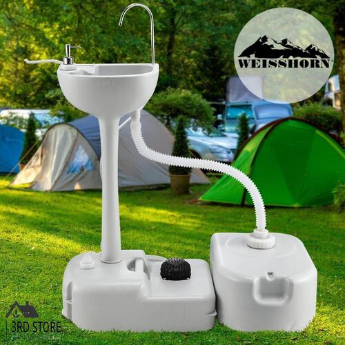 Weisshorn Camping Portable Sink Wash Basin Water Stand Food Event 43L Capacity