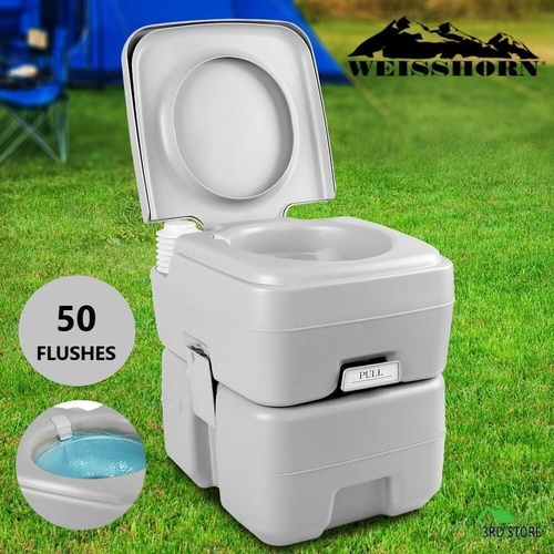 Weisshorn 20L Outdoor Portable Toilet Camping Potty Caravan Travel Camp Boating