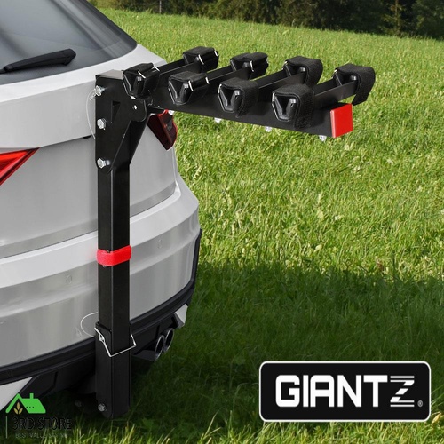 Giantz 4 Bicycle Bike Carrier Rack for Car Rear Hitch Mount 2" Foldable Black