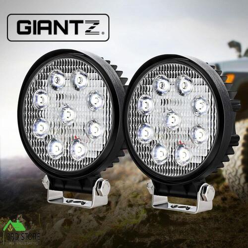 Giantz Pair LED Driving Lights 4.5 Inch Flood Spot Lights Car Truck SUV 12V 24V
