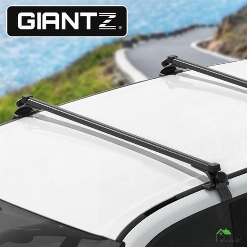 Universal Car Roof Racks Pod Aluminium Cross Bars Adjustable 145cm Black