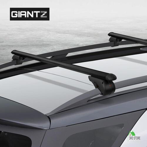 Universal Car Roof Rack Cross Bars Aluminium Black Adjustable 120cm Car 90kgs