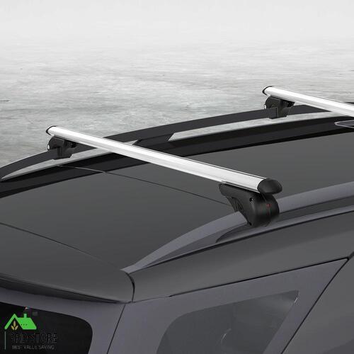 Universal Car Roof Rack Cross Bars Aluminium Silver Adjustable 120cm Racks