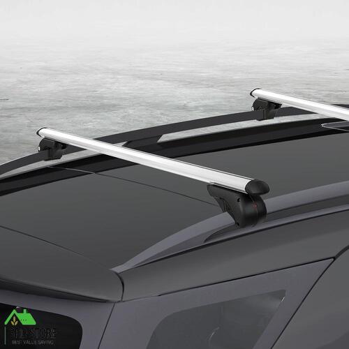 Universal Car Roof Rack Cross Bars Aluminium Silver Adjustable 136cm Car 90kgs
