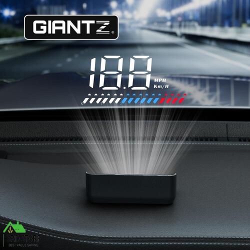 Giantz Universal Car Digital GPS Speedometer OBDHeads Up Display Overspeed Warning Alarm