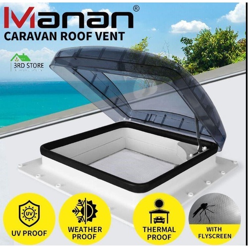 Manan Caravan RV Roof Vent Hatch Skylight Trailer Camper Motorhome 400x400mm