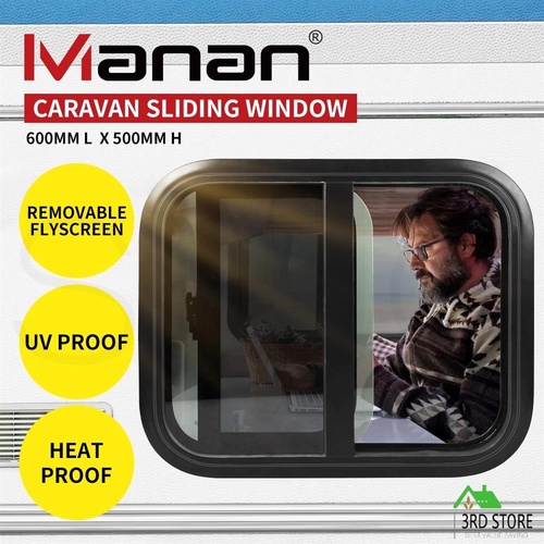 Caravan Sliding Windows Horse Float Flyscreen Motorhome Accessories 600mmx500mm