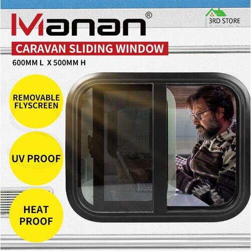 Caravan Sliding Windows Horse Float Flyscreen Motorhome Accessories 600mmx500mm