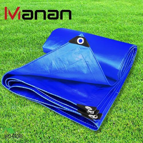 Manan Heavy Duty Tarps Tarpaulin Shelter Camping Tent Cover Waterproof 7.3x9.15m