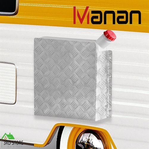 Manan Caravan Diesel Heater Tank Cover for 10L 15L Fuel Tank Silver Aluminium