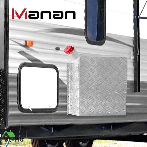 Manan Caravan Diesel Heater Tank Cover for 10L 15L Fuel Tank Silver Aluminium