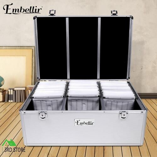 Aluminium CD Case DVD Case Bluray Storage Case Box 500 Discs SL