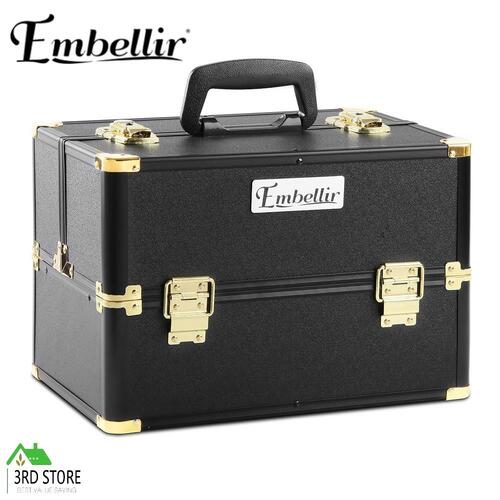 Embellir Portable Beauty Case Makeup Organiser Aluminum Locks Cosmetic Storage