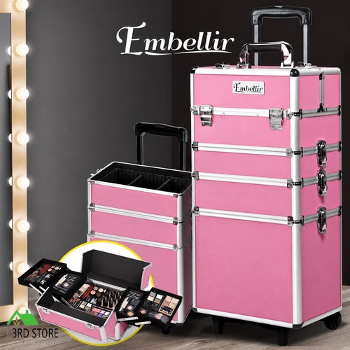 Embellir Makeup Case Makeup Organiser Beauty Case Travel Organiser Keys PINK