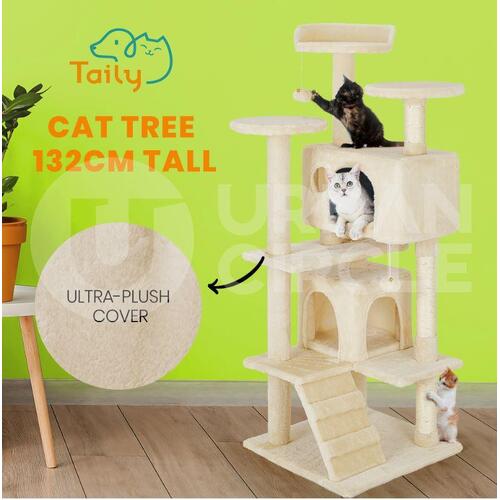 Taily Cat Tree Scratching Post House Condo Furniture Feline Scratcher Tower Toys