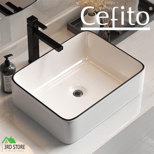 Cefito Bathroom Basin Ceramic Vanity Sink Hand Wash Bowl Above Counter 48x37cm
