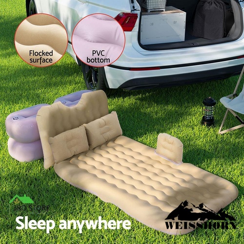 Weisshorn Car Mattress 176x80 Inflatable SUV Back Seat Camping Bed Beige