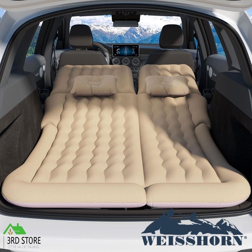 Weisshorn Car Mattress 175x130 Inflatable SUV Back Seat Camping Bed Beige