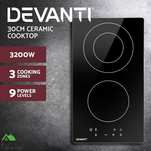 Devanti Ceramic Cooktop 30cm Electric Kitchen Cooker Cook Top Hob Touch Control