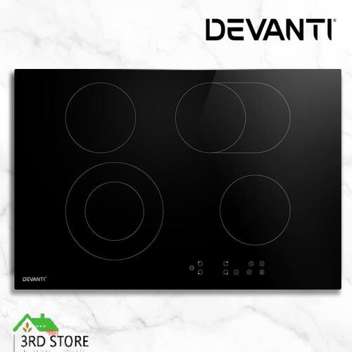 Devanti Ceramic Cooktop 77cm Electric Cooker 4 6 Burner Stove Hob Touch Control
