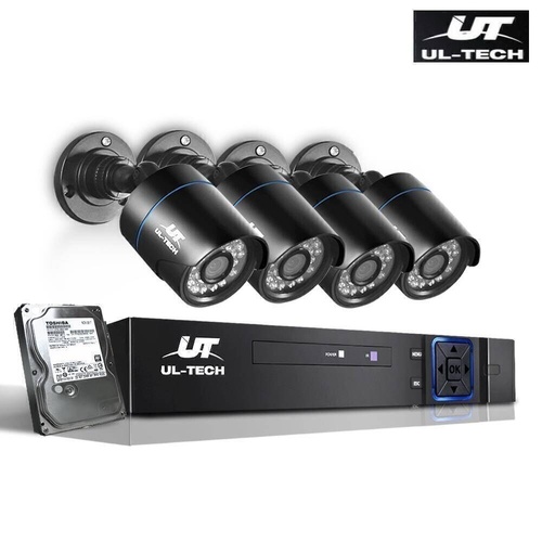 UL-tech CCTV Camera Security System 8CH DVR 1080P 2MP HD with 1TB Hard Drive