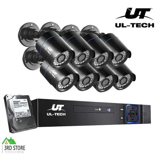 UL-tech CCTV Camera Home Security System Outdoor 2MP IP 1TB Hard Drive 8CH 1080P
