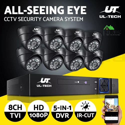 UL-tech CCTV Camera Home Security System 8CH DVR 1080P Outdoor IP Long Range