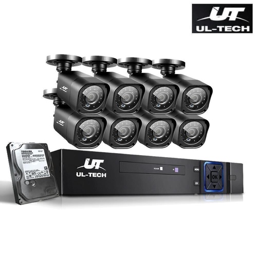 UL-tech CCTV Camera Security System 8CH DVR 1080P 2TB Hard Drive Outdoor IP 2MP